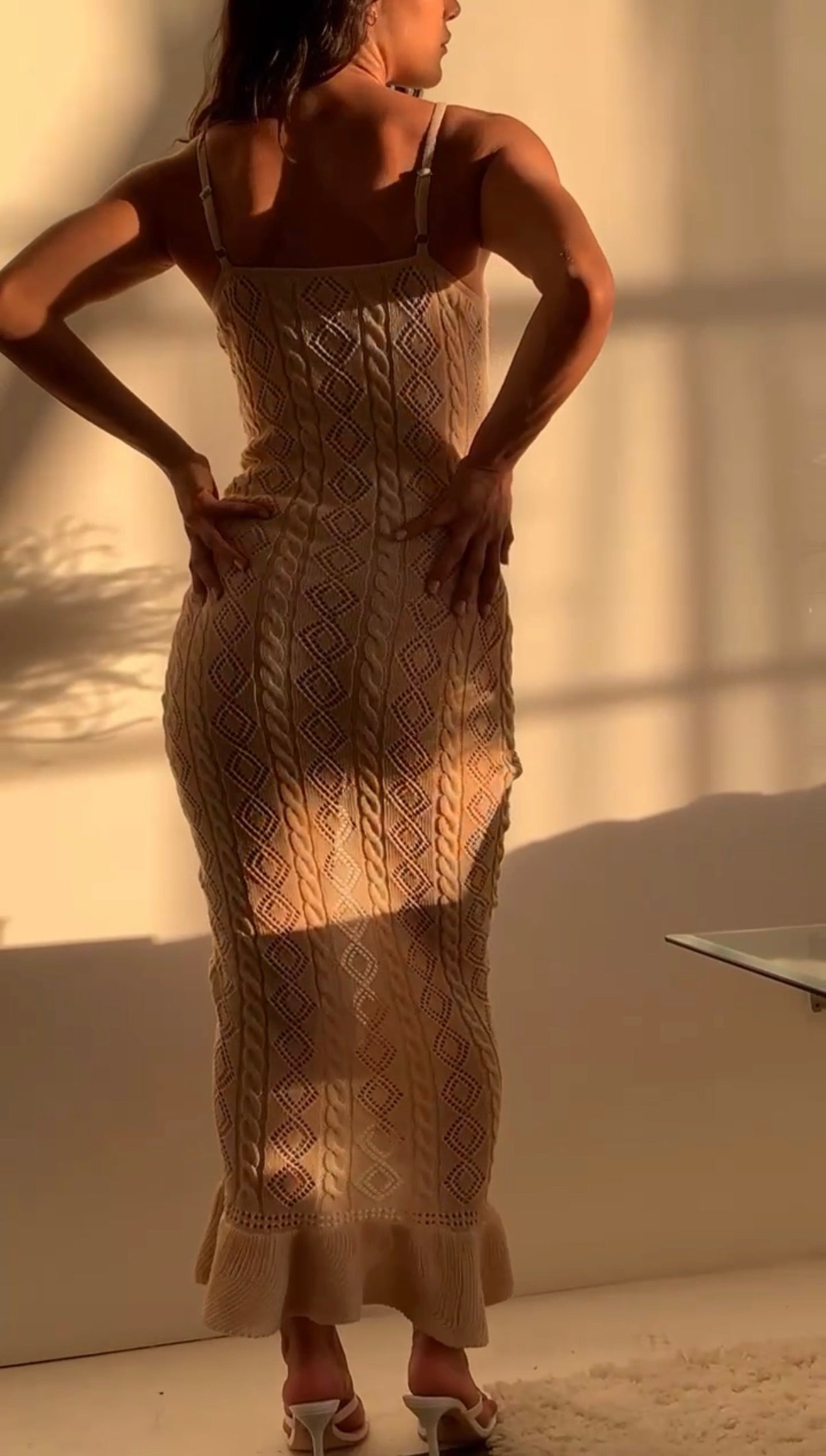Golden Hour Ruched Midi Dress