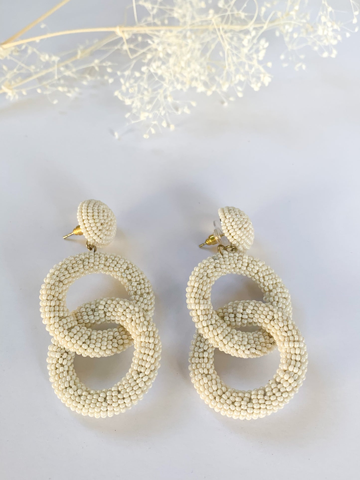 La Reina Drop Hoop Earrings