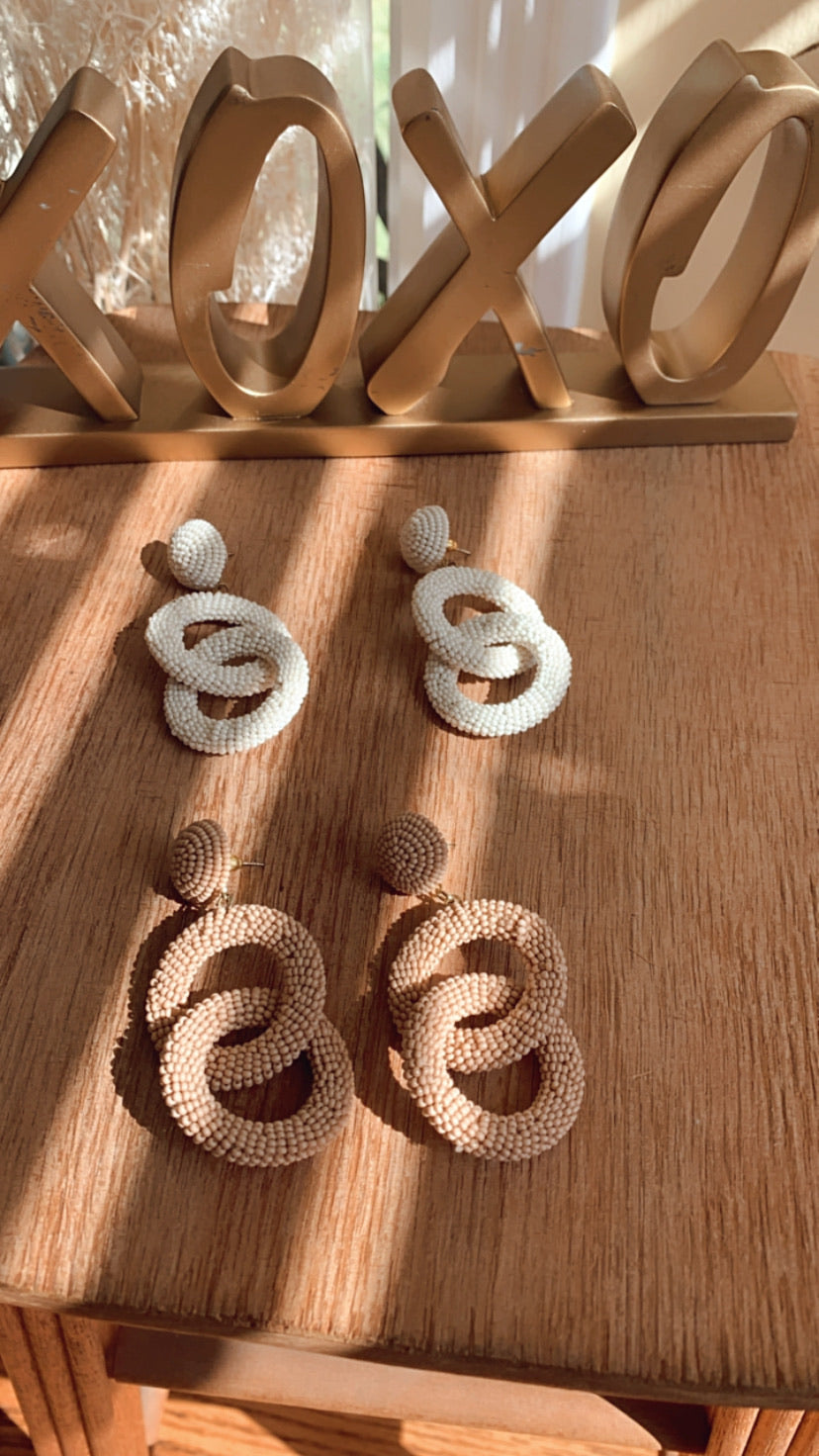 La Reina Drop Hoop Earrings