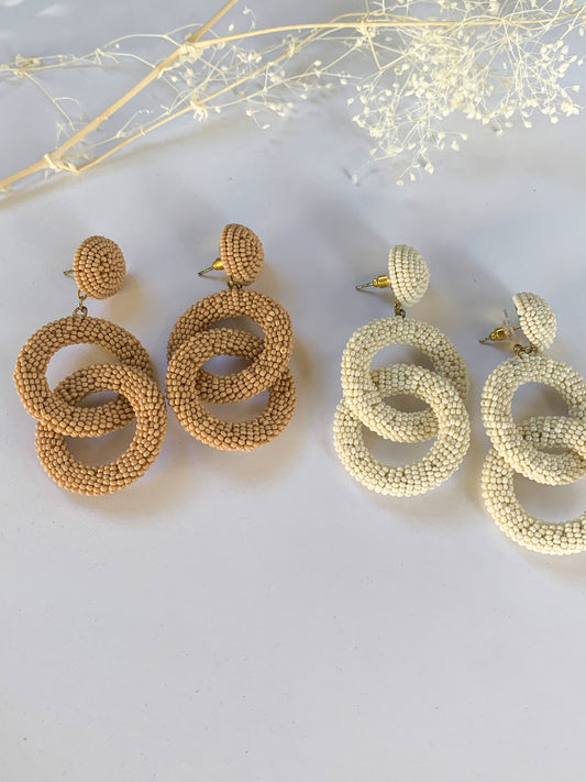 La Reina Drop Hoop Earrings